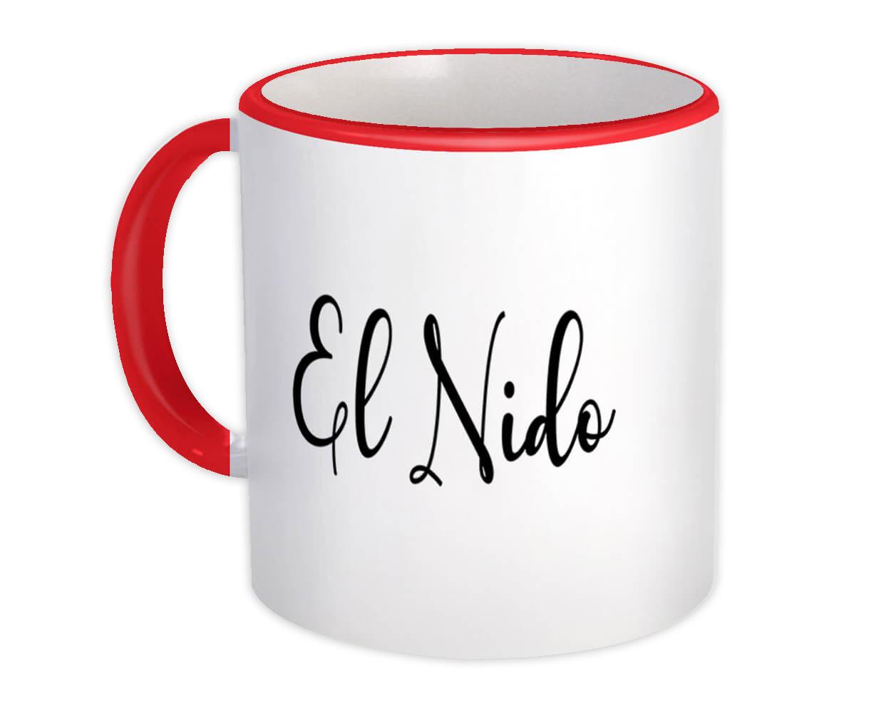 Gift Mug : El Nido Cursive Travel Souvenir Country Philippines