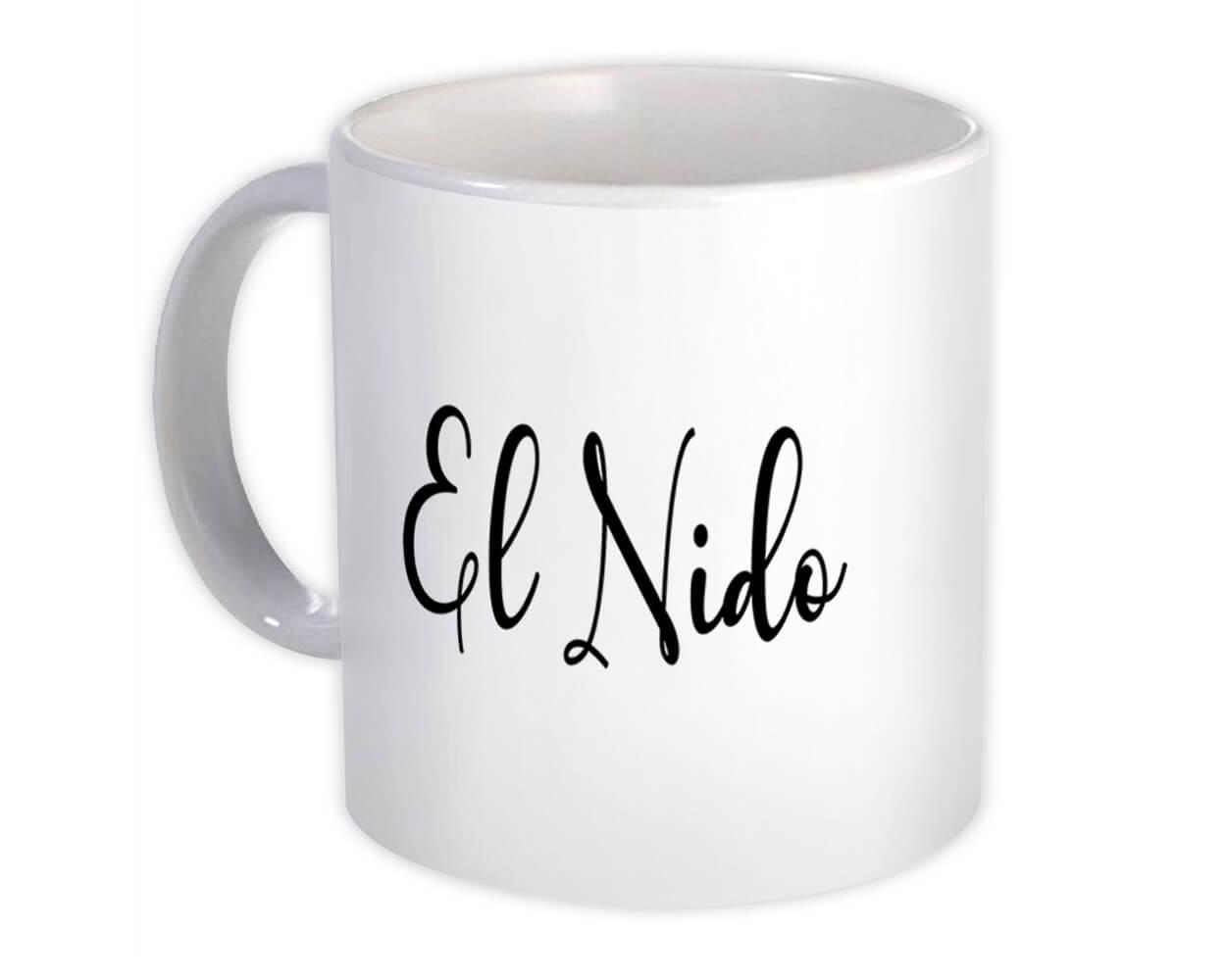 Gift Mug : El Nido Cursive Travel Souvenir Country Philippines