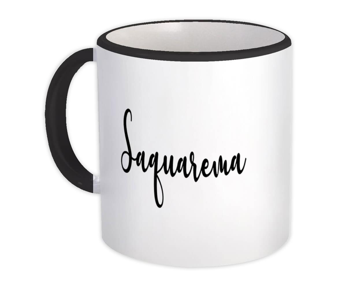 Gift Mug : Saquarema Cursive Travel Souvenir Country Brasil