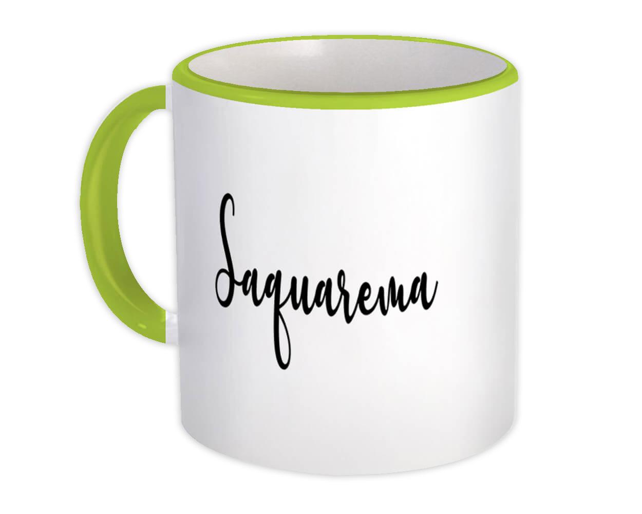 Gift Mug : Saquarema Cursive Travel Souvenir Country Brasil