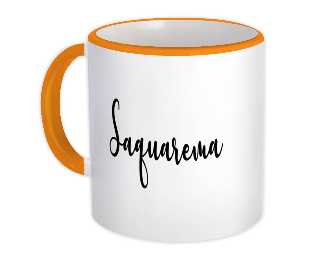 Gift Mug : Saquarema Cursive Travel Souvenir Country Brasil