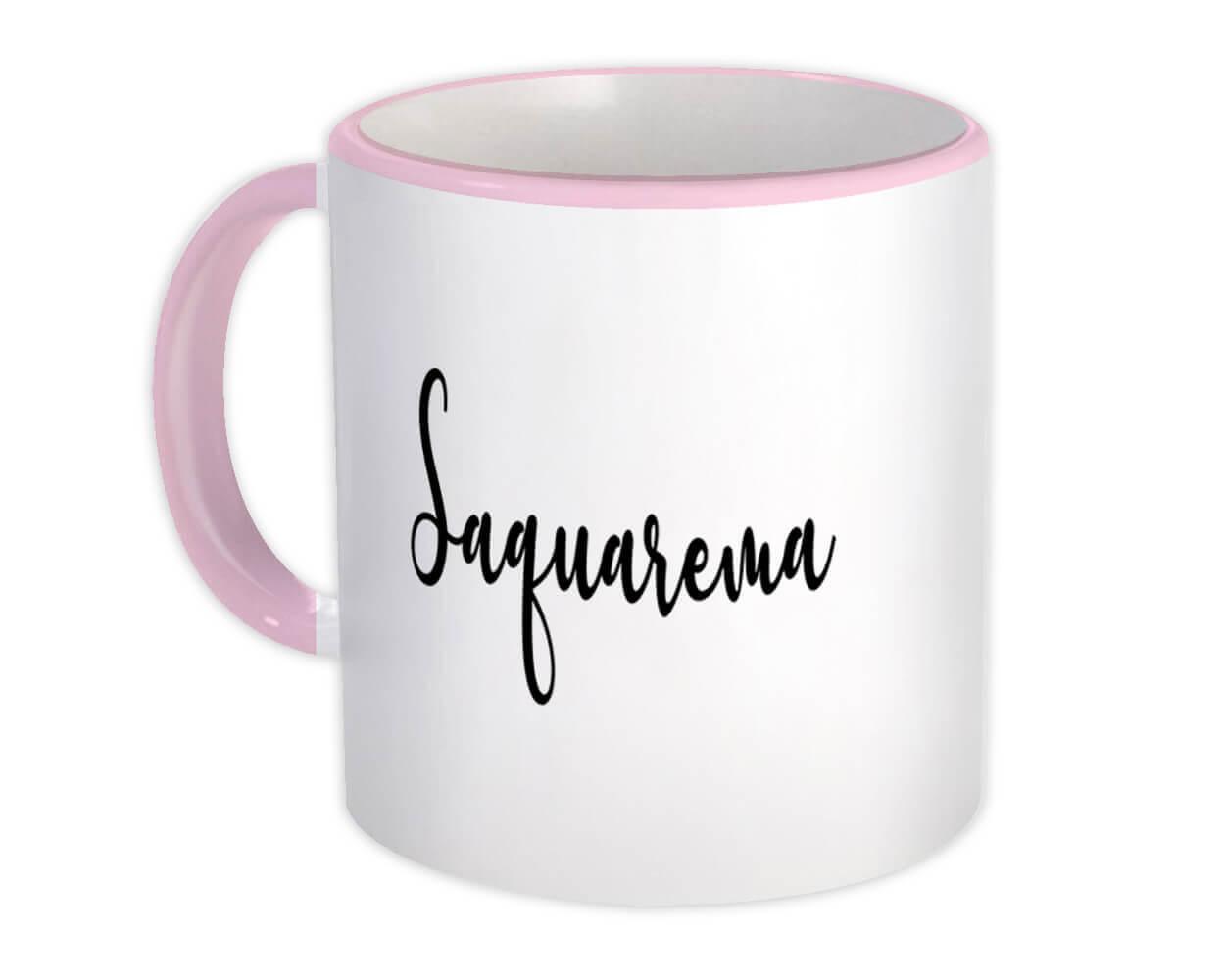 Gift Mug : Saquarema Cursive Travel Souvenir Country Brasil