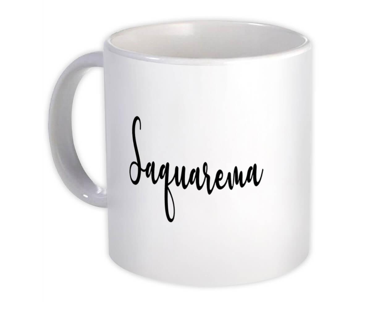 Gift Mug : Saquarema Cursive Travel Souvenir Country Brasil