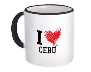I Love Cebu : Gift Mug Philippines Tropical Beach Travel Souvenir