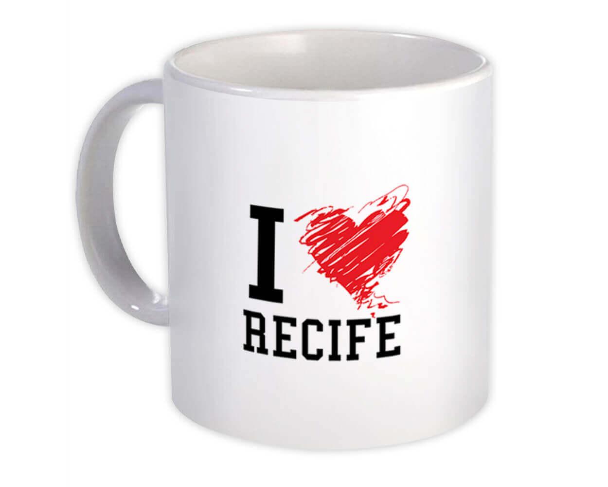 Gift Mug : I Love Recife Brasil Tropical Beach Travel Souvenir