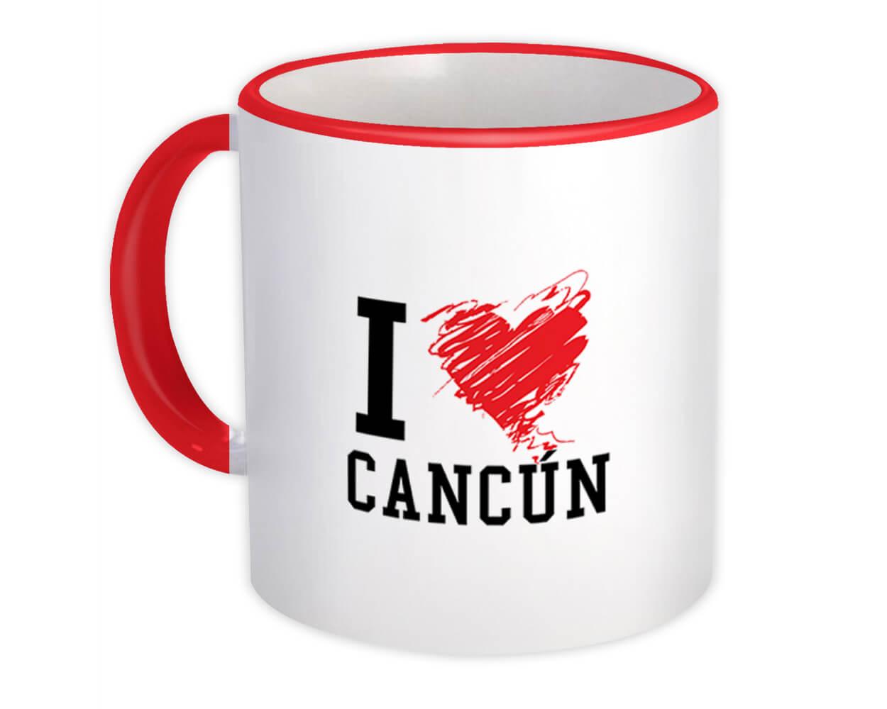 Gift Mug : I Love Cancún Mexico Tropical Beach Travel Souvenir