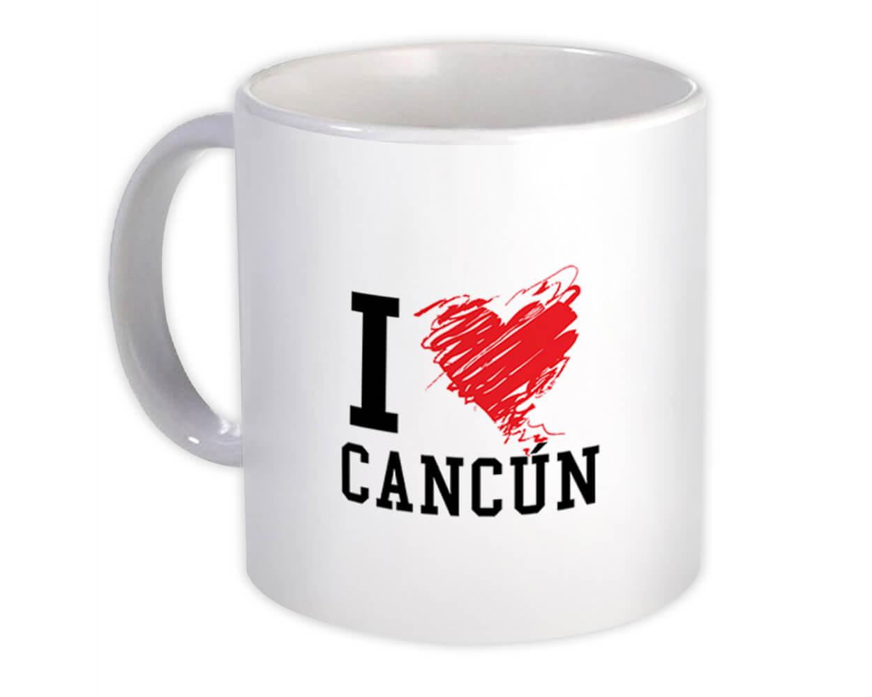 Gift Mug : I Love Cancún Mexico Tropical Beach Travel Souvenir