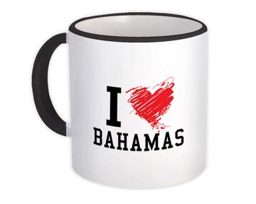 I Love Bahamas : Gift Mug Bahamas Tropical Beach Travel Souvenir