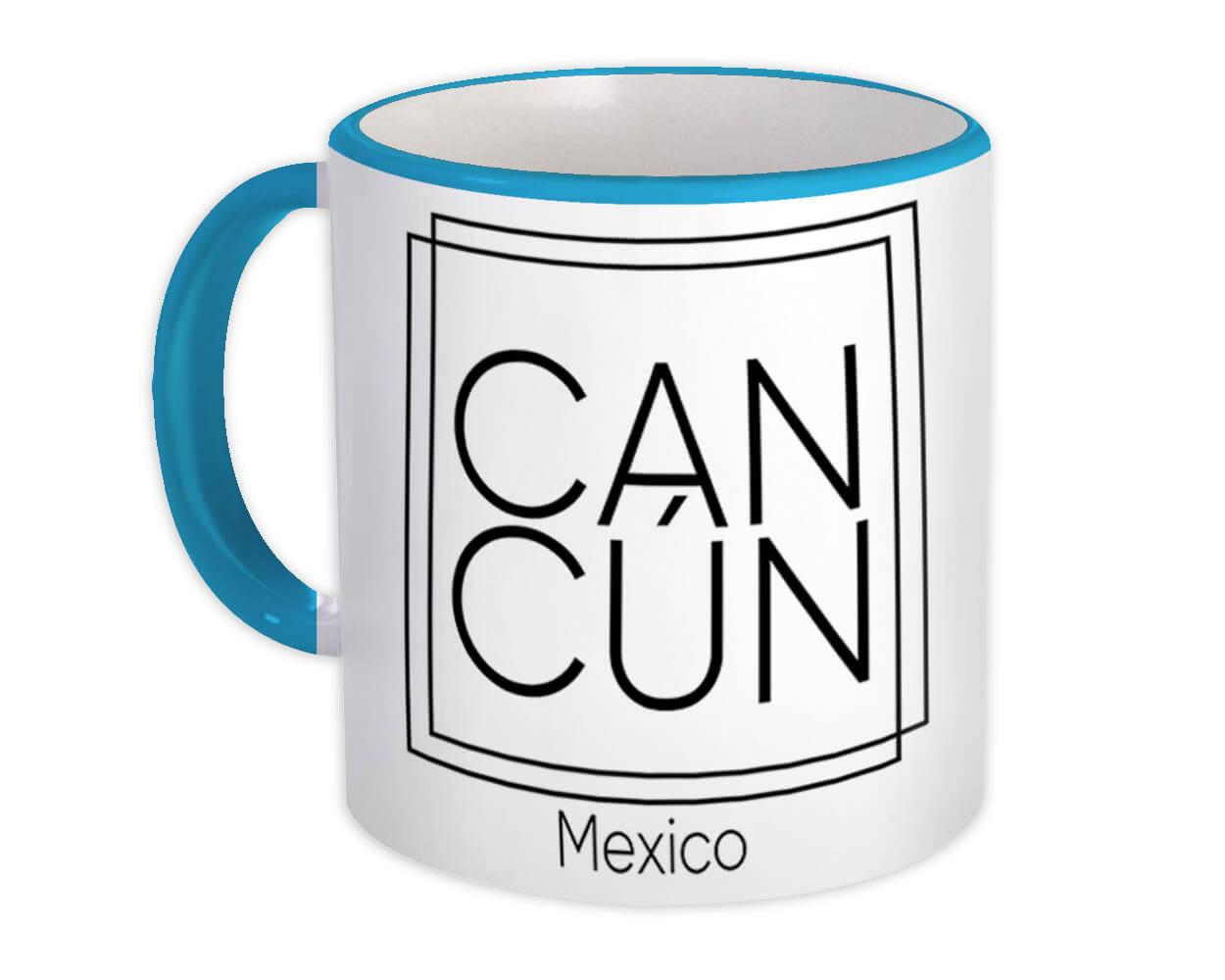 Gift Mug : Cancún Square Souvenir Travel Beach Mexico Tropical Summer