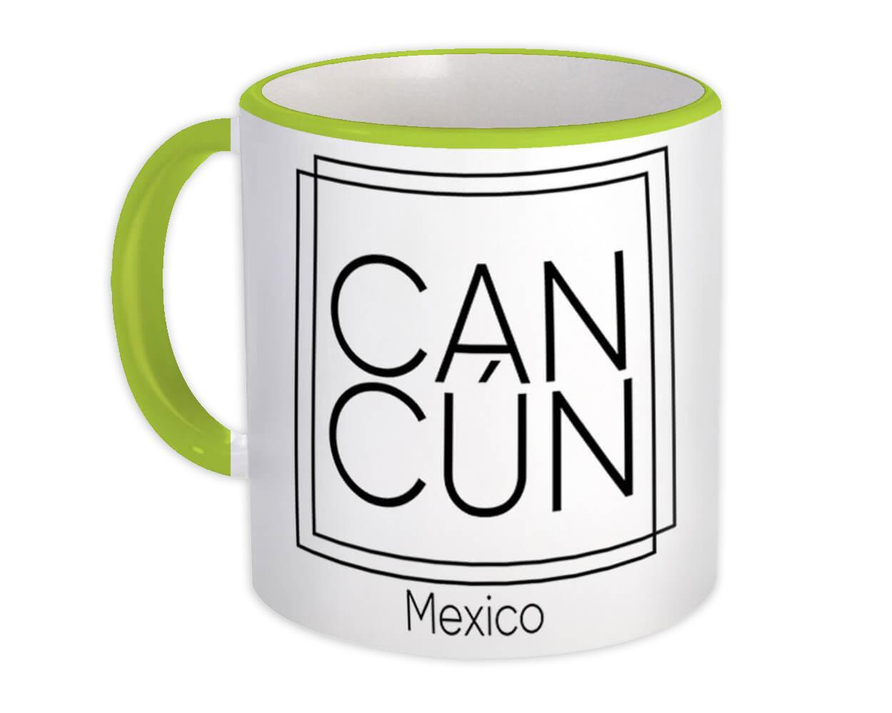 Gift Mug : Cancún Square Souvenir Travel Beach Mexico Tropical Summer