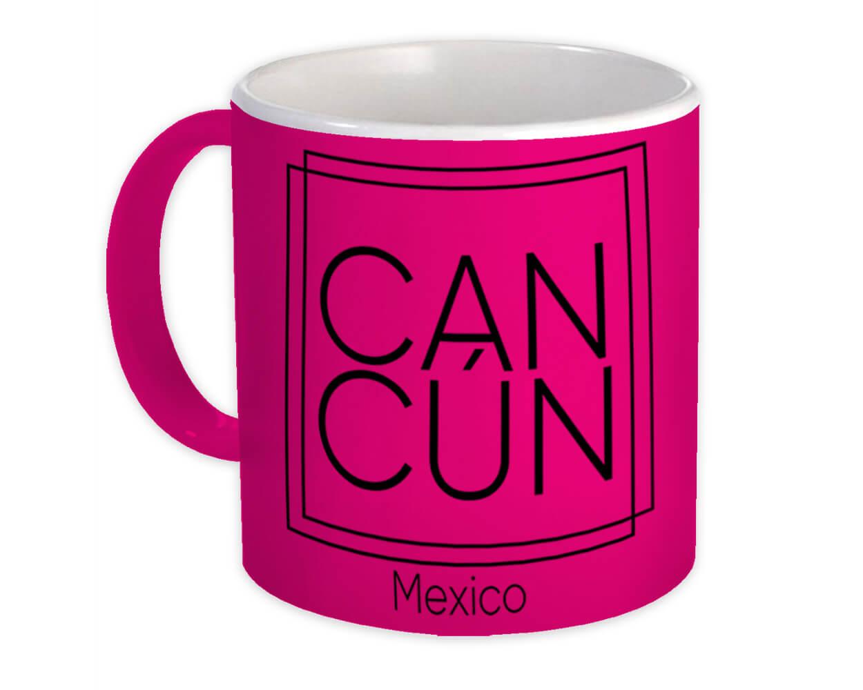 Gift Mug : Cancún Square Souvenir Travel Beach Mexico Tropical Summer