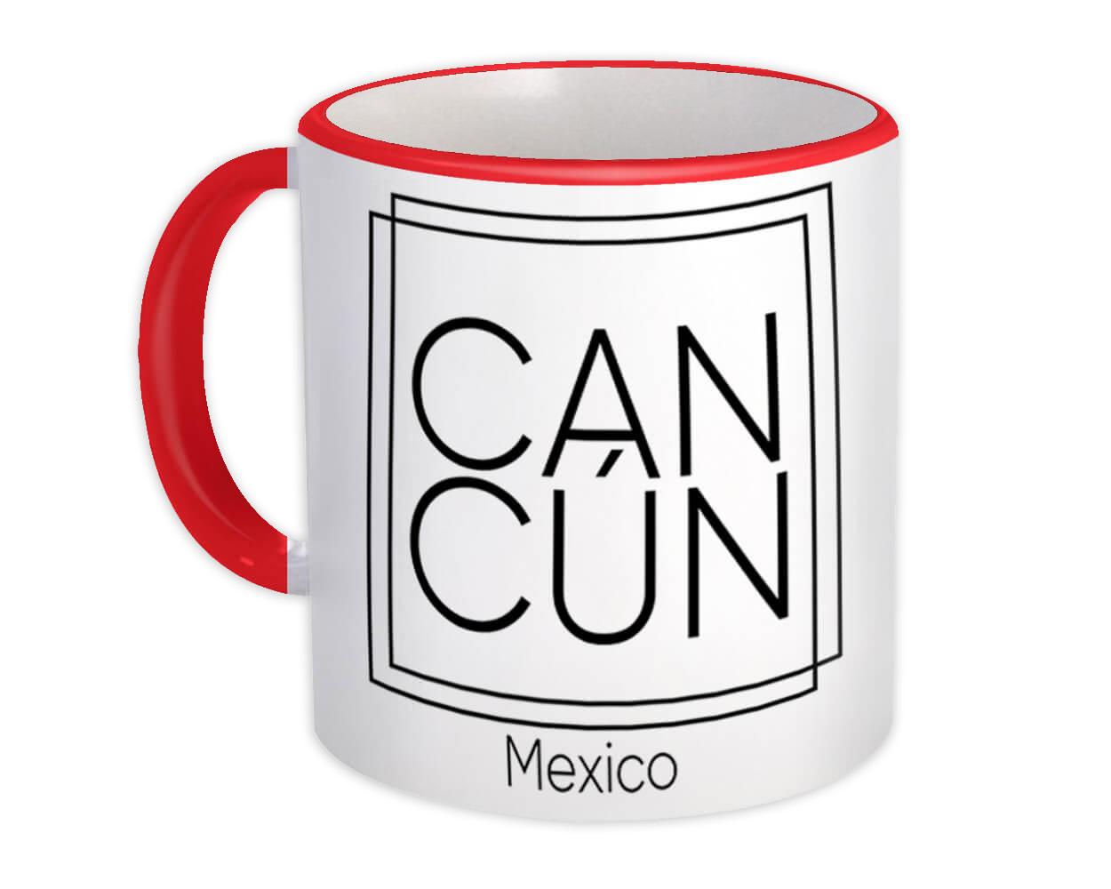 Gift Mug : Cancún Square Souvenir Travel Beach Mexico Tropical Summer