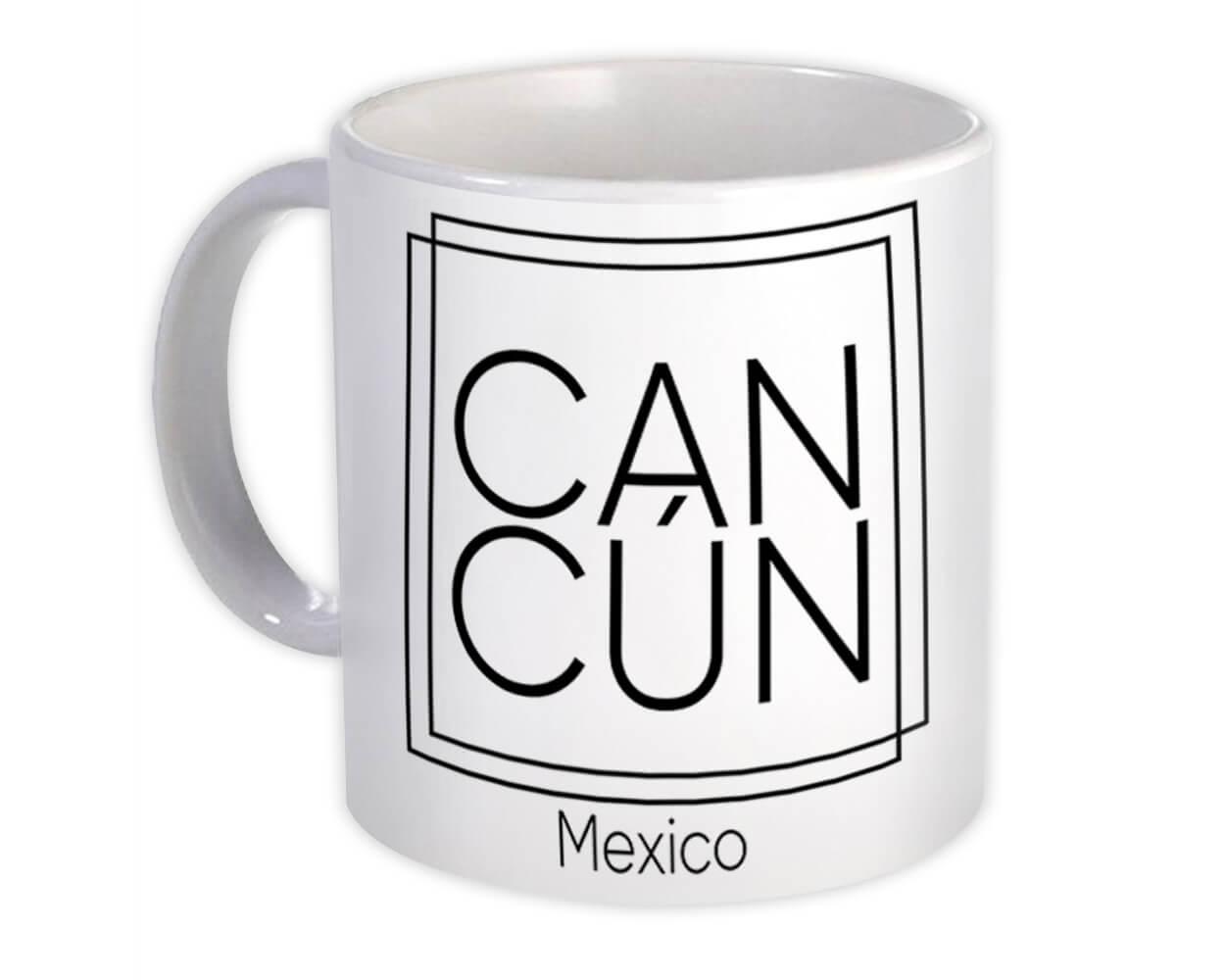 Gift Mug : Cancún Square Souvenir Travel Beach Mexico Tropical Summer