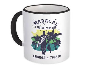 Maracas Trinidad & Tobago : Gift Mug Surfing Paradise Beach Tropical Vacation