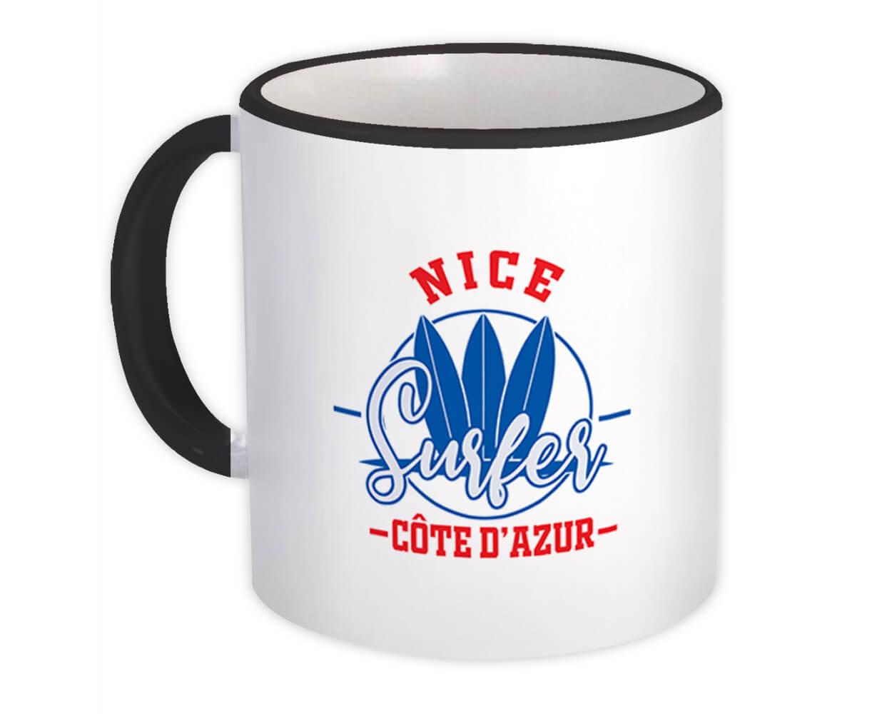 Gift Mug : Nice France Surfer Tropical Souvenir Travel