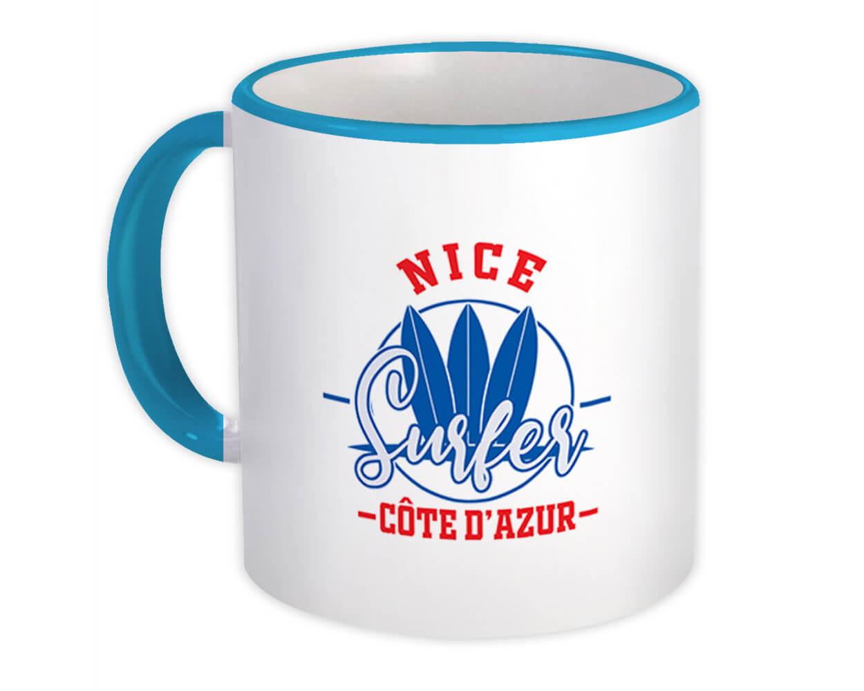 Gift Mug : Nice France Surfer Tropical Souvenir Travel