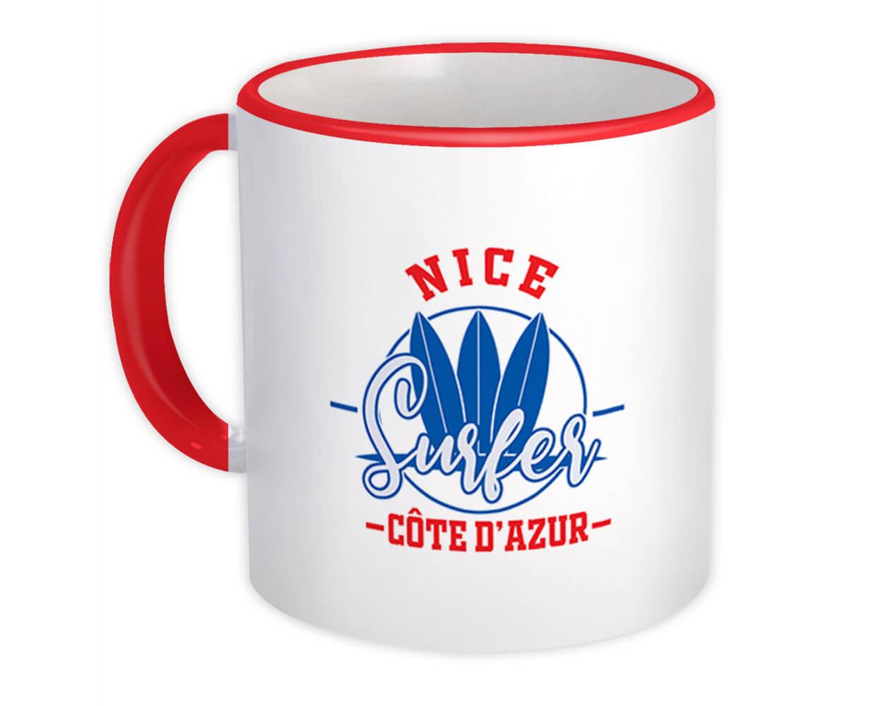 Gift Mug : Nice France Surfer Tropical Souvenir Travel