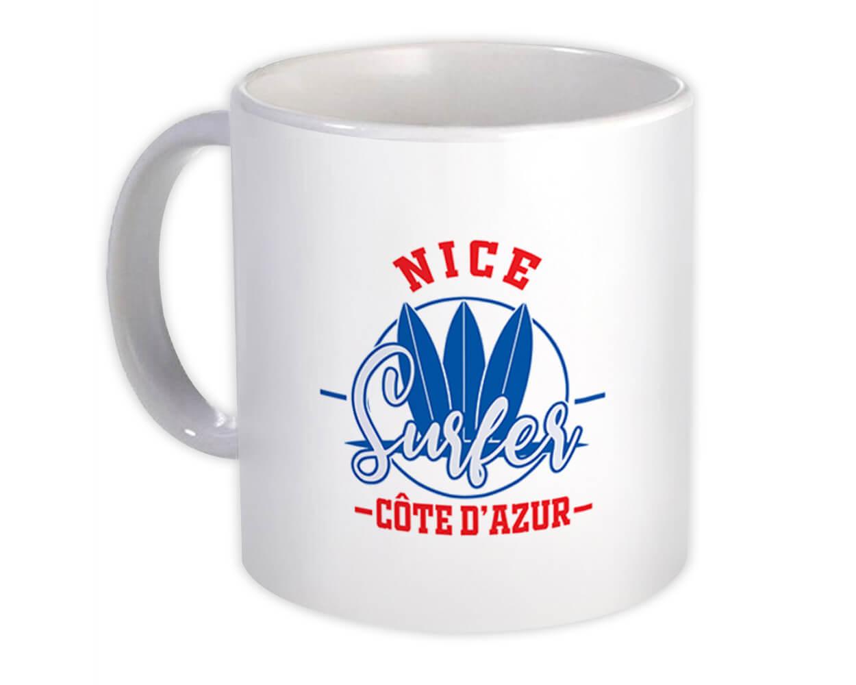 Gift Mug : Nice France Surfer Tropical Souvenir Travel