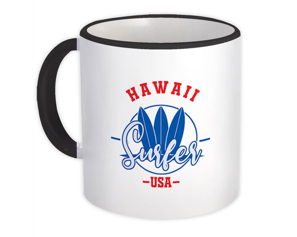 Gift Mug : Hawaii USA Surfer Tropical Souvenir Travel