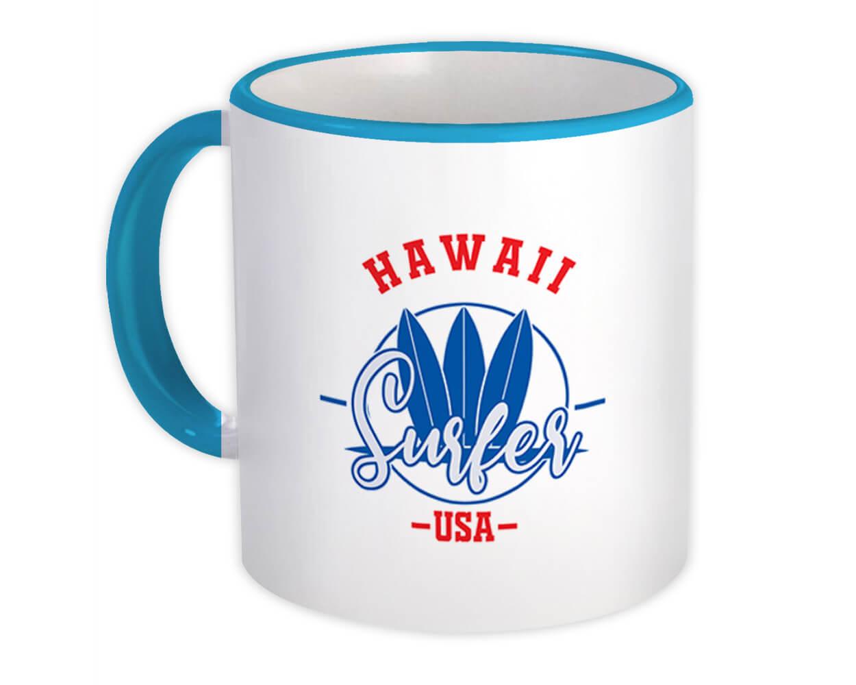 Gift Mug : Hawaii USA Surfer Tropical Souvenir Travel