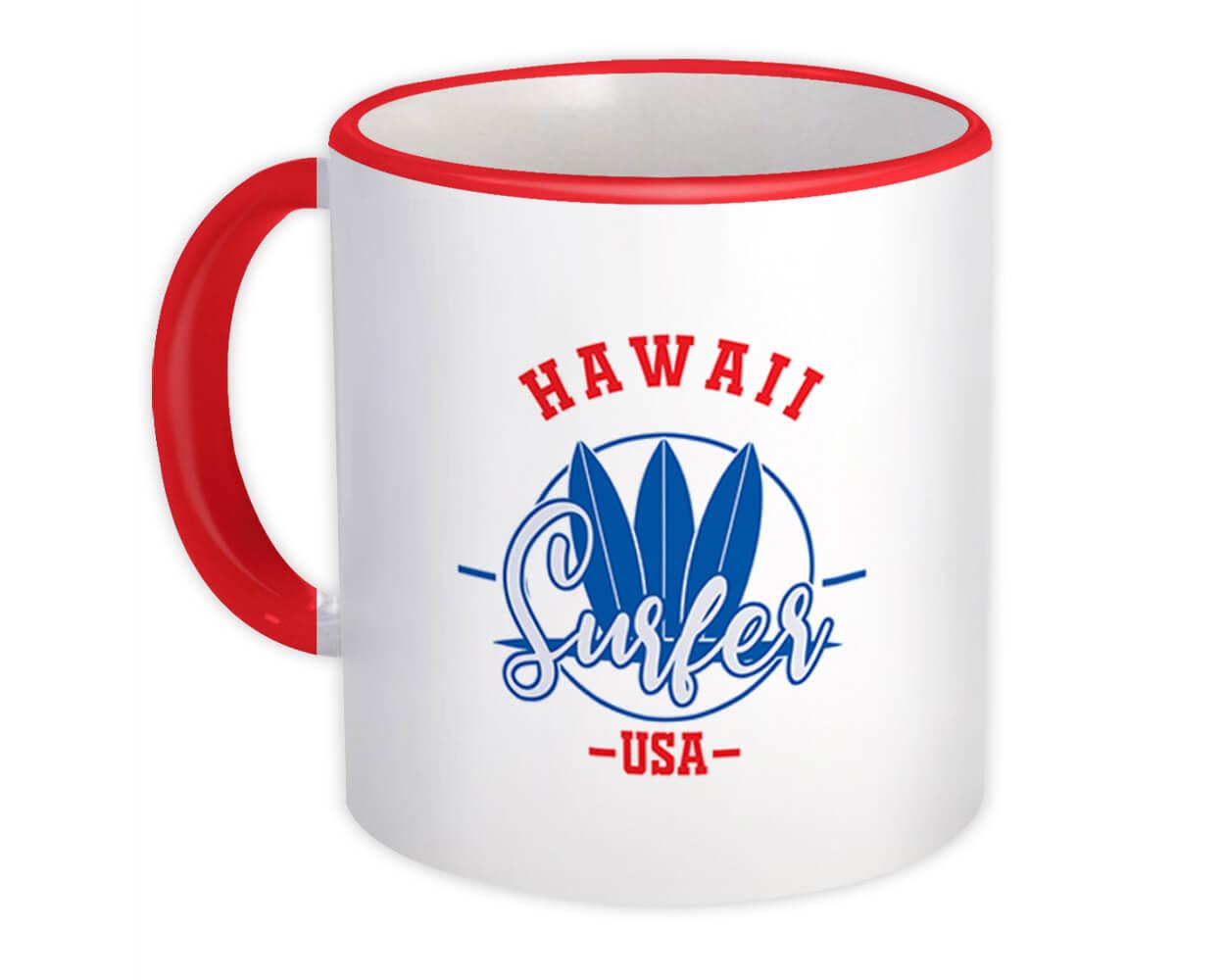 Gift Mug : Hawaii USA Surfer Tropical Souvenir Travel