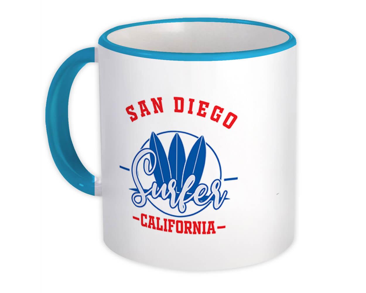 Gift Mug : San Diego USA Surfer Tropical Souvenir Travel