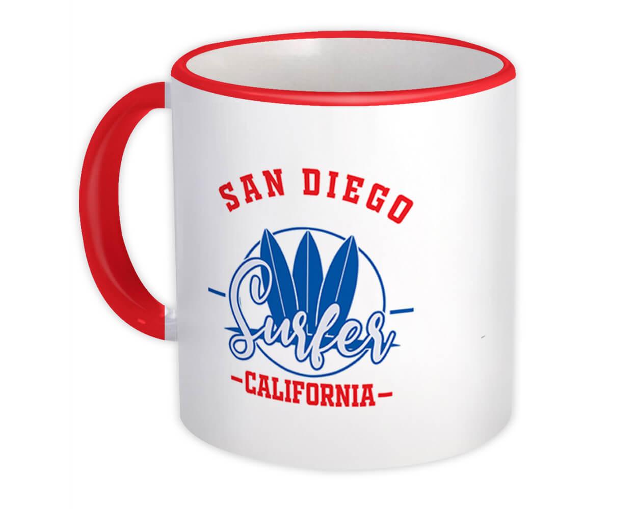 Gift Mug : San Diego USA Surfer Tropical Souvenir Travel