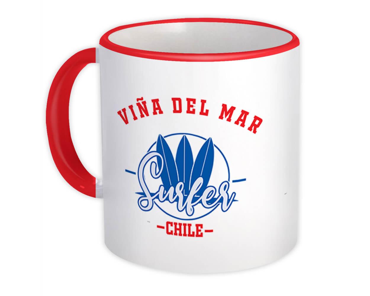 Gift Mug : Viña del Mar Chile Surfer Tropical Souvenir Travel