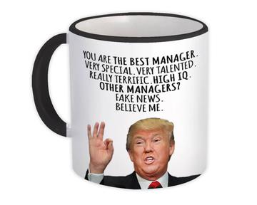 MANAGER Funny Trump : Gift Mug Best MANAGER Birthday Christmas Jobs