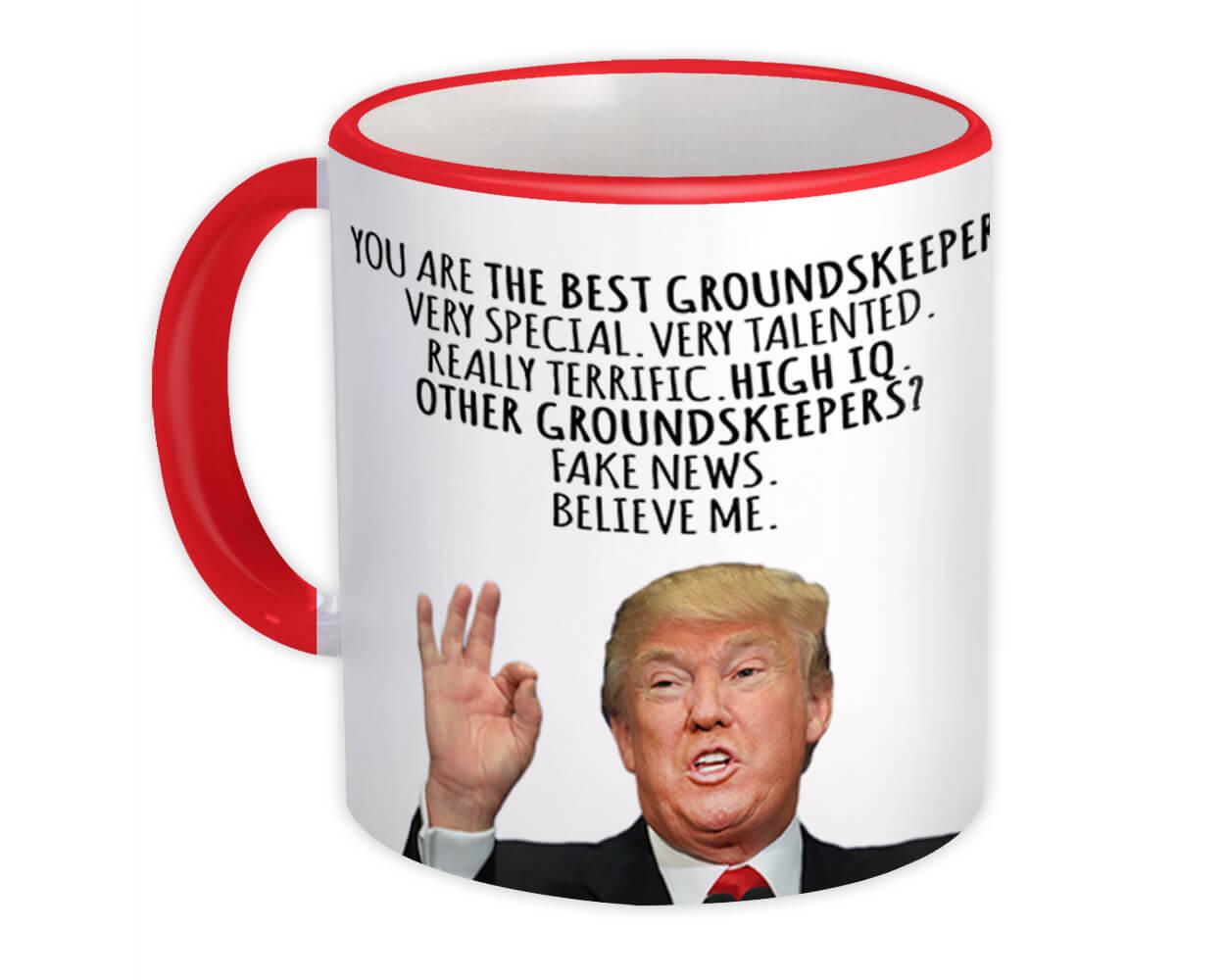 Details about   GROUNDSKEEPER Gift Funny Trump Mug Great Birthday Christmas Jobs 