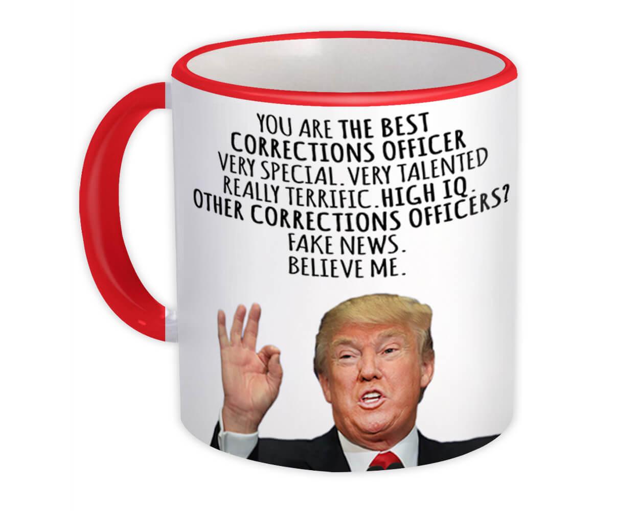 Mug Best Birthday Christmas Jobs CORRECTIONS OFFICER Gift Funny Trump 