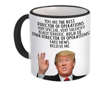 DIRECTOR OF OPERATIONS Funny Trump : Gift Mug Best Birthday Christmas Jobs