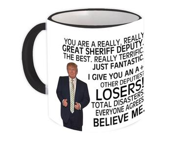SHERIFF DEPUTY Funny Trump : Gift Mug Great Birthday Christmas Jobs