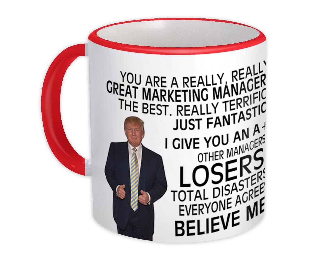 Gift Mug : MARKETING MANAGER Funny Trump Great Birthday Christmas Jobs