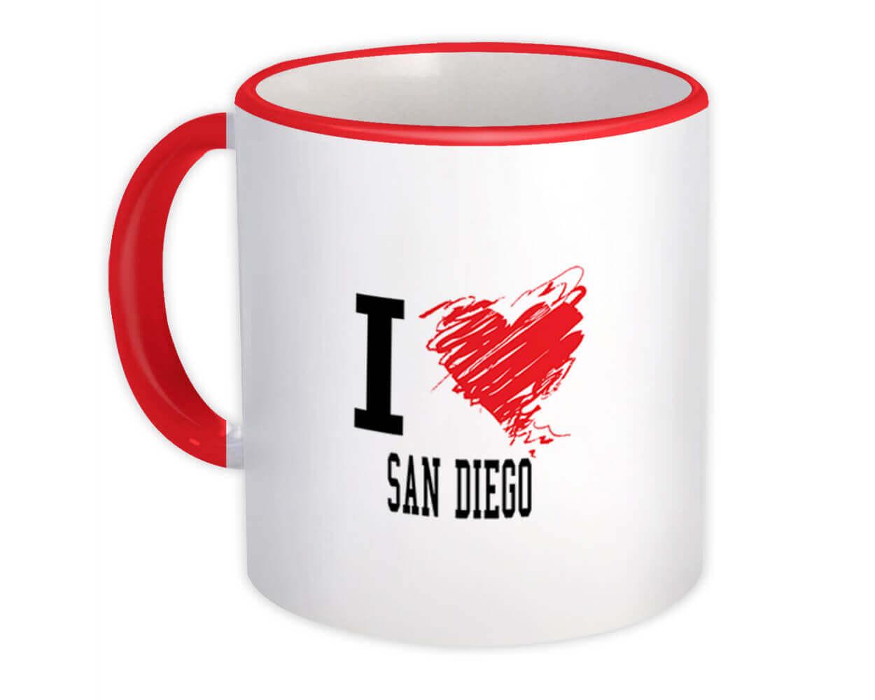 Gift Mug : I Love San Diego USA Tropical Beach Travel Souvenir