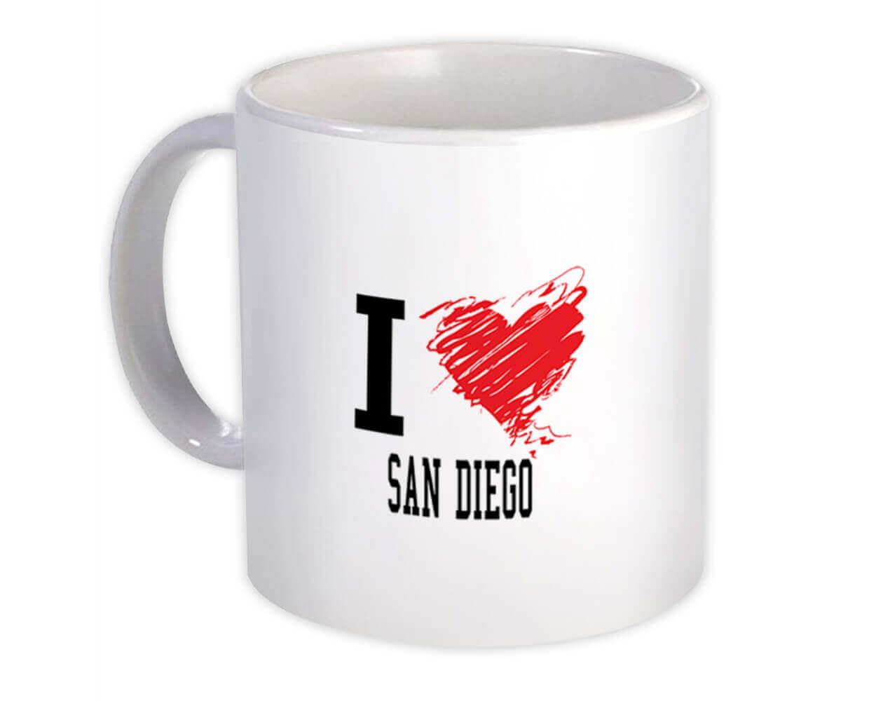 Gift Mug : I Love San Diego USA Tropical Beach Travel Souvenir