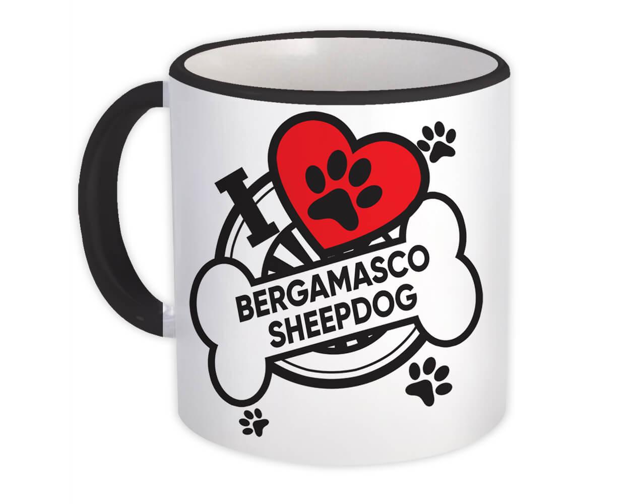 Bergamasco Sheepdog: Gift Mug Dog Breed Pet I Love My Cute Puppy Dogs Pets Decorative