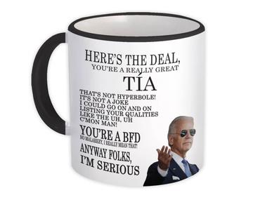 Gift for TÍA Joe Biden : Gift Mug Best TÍA Gag Great Humor Family Jobs Christmas President Birthday