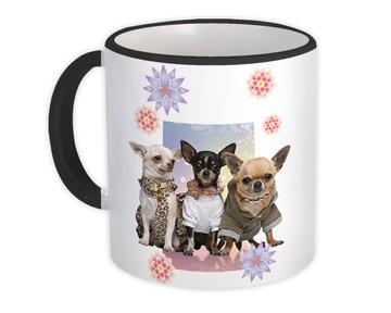 Chihuahua Toy Terrier : Gift Mug Fashion Dogs Pets Animals Cute Funny Flowers