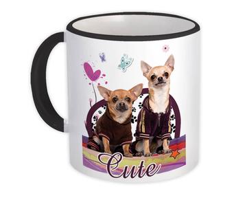 Chihuahua Puppies : Gift Mug Cute Dogs Pets Animals Sweet Fashion Hearts