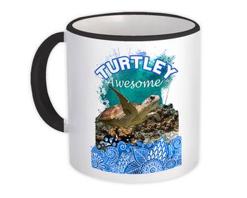 Turtle Mandala Ocean Nature : Gift Mug Wild Animals Wildlife Fauna Safari Species