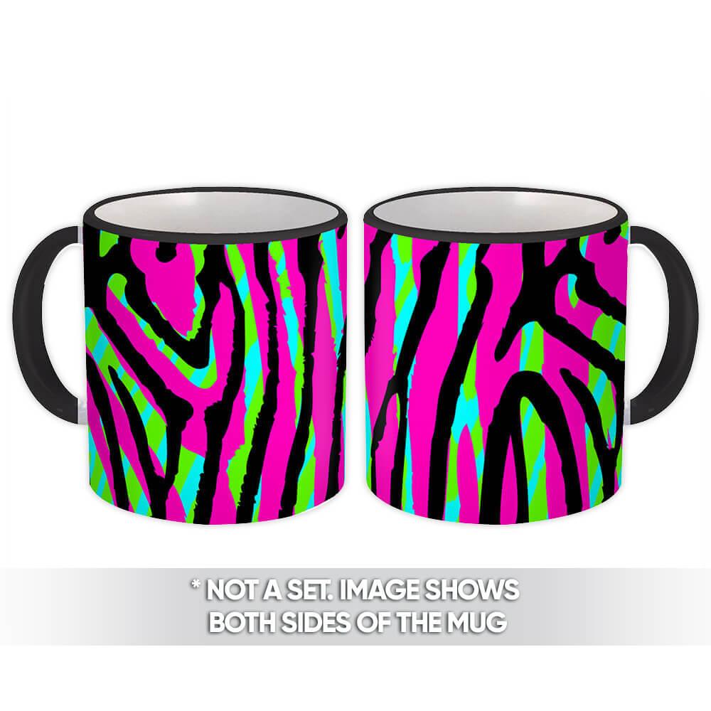 Gift Mug : Animal Print Modern Neon Pink Pattern For Her Feminine