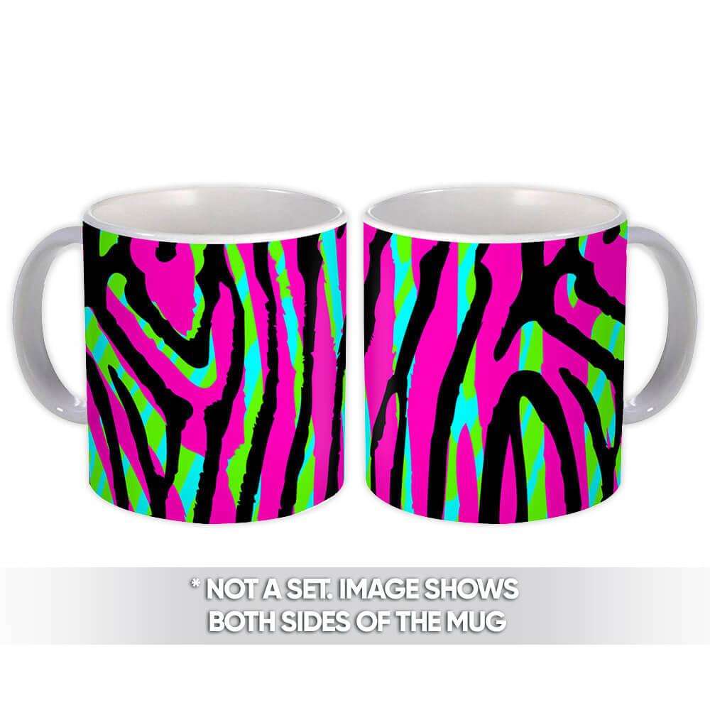 Gift Mug : Animal Print Modern Neon Pink Pattern For Her Feminine