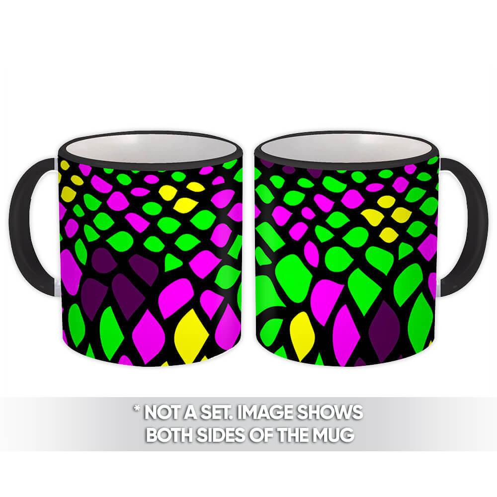 Gift Mug : Animal Print Modern Neon Aligator Pattern For Her Feminine