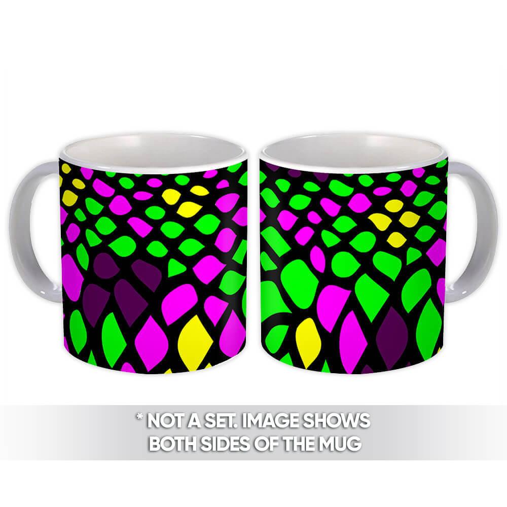 Gift Mug : Animal Print Modern Neon Aligator Pattern For Her Feminine