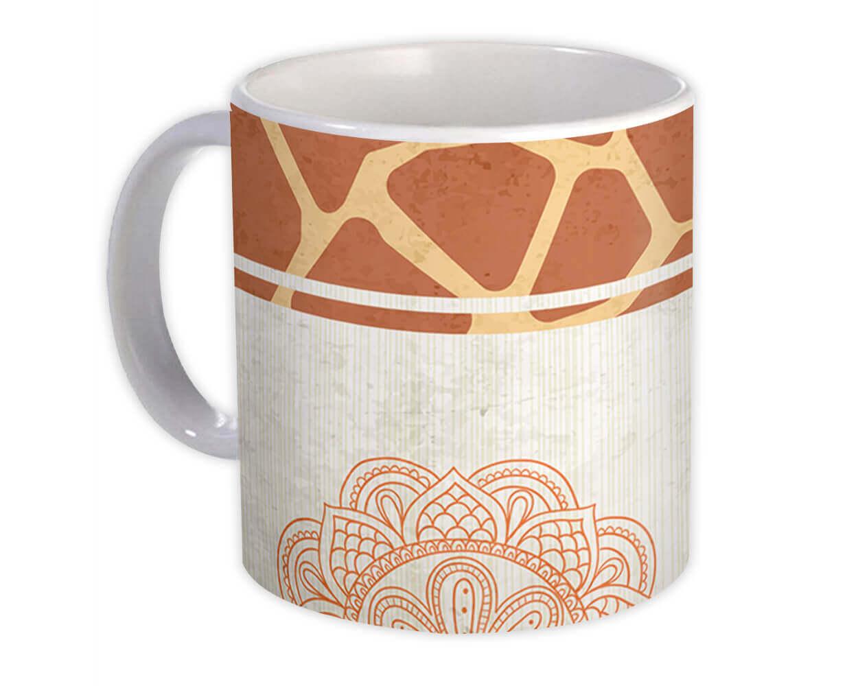 Gift Mug : Mandala Vintage Animal Print Giraffe Pattern For Her