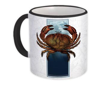 Crab : Gift Mug Maritime Vintage Map Sea Life Marine World Underwater Graphic Elegant