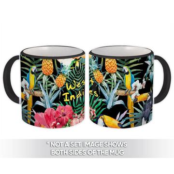 Personalized Parrots West Indies : Gift Mug Trinidad Pineapple Caribbean Tropical