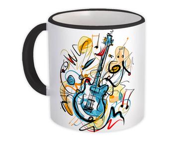 I Love Music Rock Guitar Painting Print Room : Gift Mug Musician Card Artistic Poster
