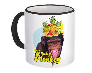 Funny Monkey Smiling Fruit : Gift Mug Animal Ape Chimp Humor